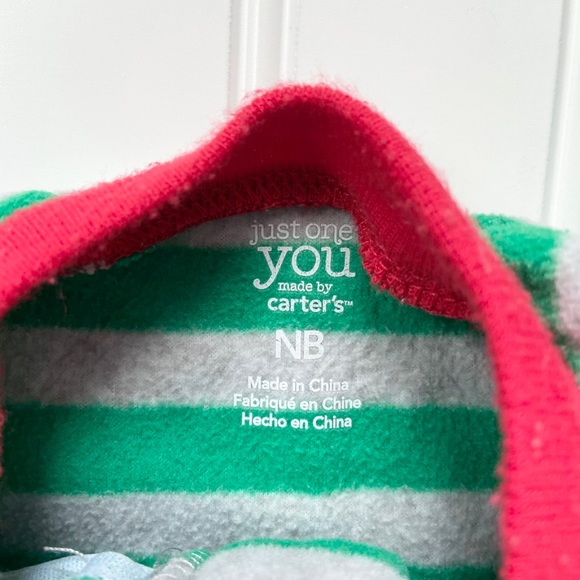 •Carter’s• reindeer fleece footed onesie - Picture 3 of 5